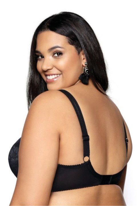 Biustonosz push up Biustonosz Usztywniany Model Hannah M-0115/22 Black - Mat Biustonosz push up Biustonosz Usztywniany Model Hannah M-0115/22 Black - Mat