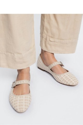 Damskie Baleriny ELIORA ? BEIGE - Inello