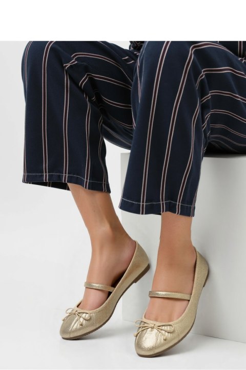 Damskie Baleriny ELVINA - GOLD - Inello