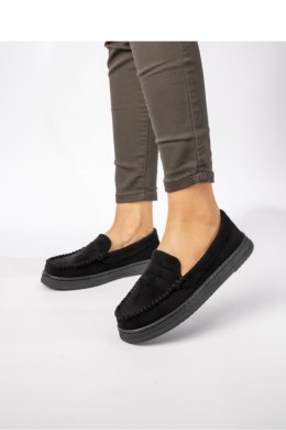 Damskie Mokasyny ? Czarny, Zamszowe Martina BLACK - Inello