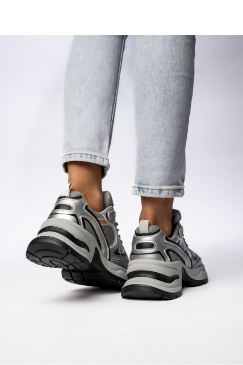 Damskie Sneakersy ASTORIA SILVER/GREY - Inello Damskie Sneakersy ASTORIA SILVER/GREY - Inello
