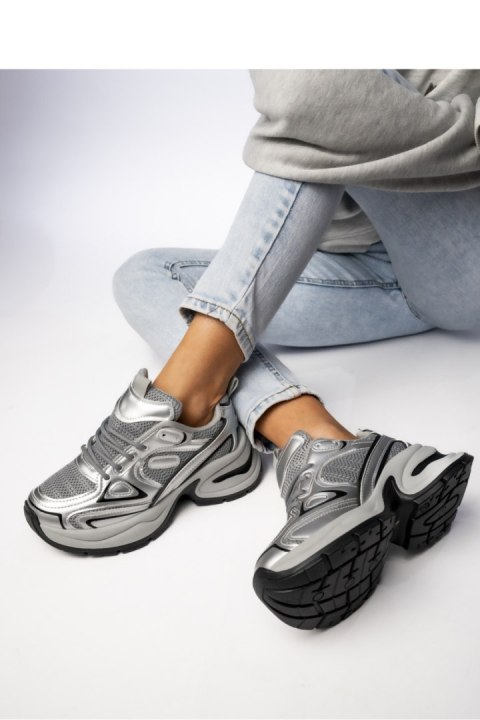 Damskie Sneakersy ASTORIA SILVER/GREY - Inello Damskie Sneakersy ASTORIA SILVER/GREY - Inello