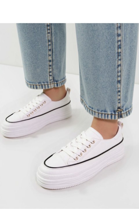 Damskie Sneakersy PLATFORMIA ? White - Inello