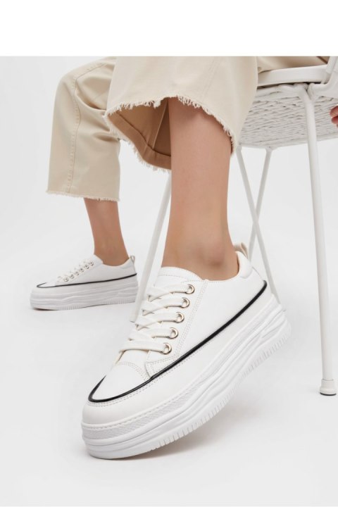 Damskie Sneakersy PLATFORMIA ? White - Inello Damskie Sneakersy PLATFORMIA ? White - Inello