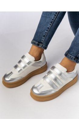 Damskie Sneakersy ? Srebrne AURORA SILVER - Inello