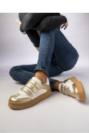 Damskie Sneakersy ? Złote AURORA GOLD - Inello