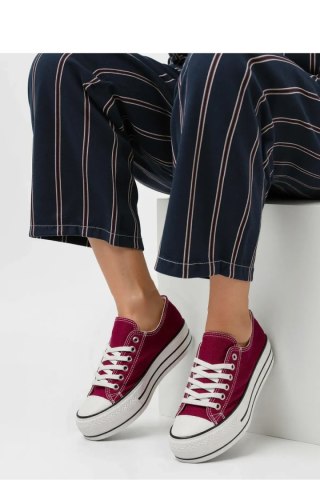 Damskie Trampki VELTRO WINE ? Klasyczne Buty na Platformie - Inello