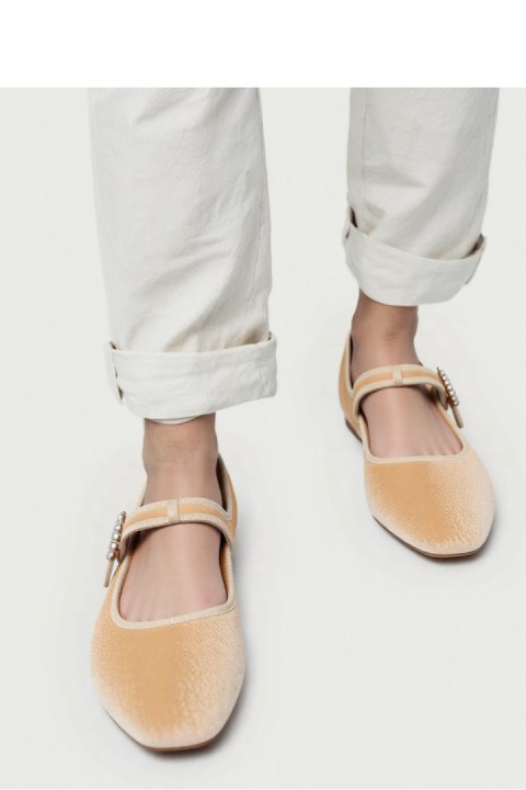 Damskie Baleriny FINDLAY ? BEIGE - Inello