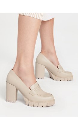Damskie Czółenka MILENA BEIGE PU ? Eleganckie Buty na Obcasie - Inello