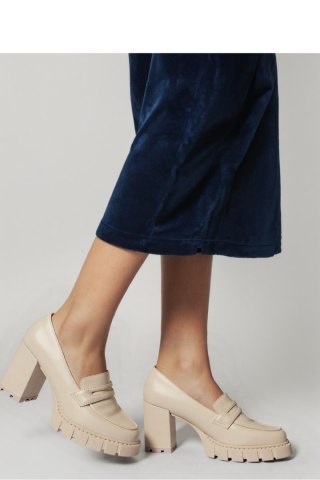 Damskie Czółenka MILENA BEIGE PU ? Eleganckie Buty na Obcasie - Inello