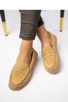 Damskie Mokasyny ? Camel, Zamszowe Martina CAMEL - Inello