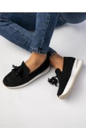 Damskie Mokasyny ? Czarne LIVIA BLACK - Inello
