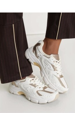 Damskie Sneakersy AURELIA WHITE/GOLD - Inello