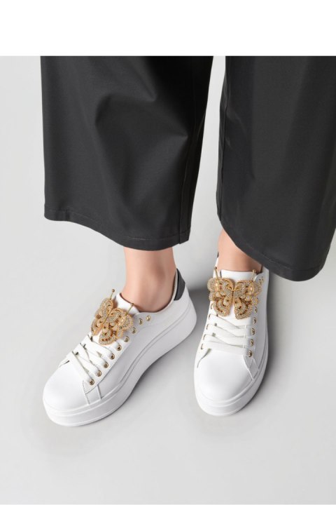Damskie Sneakersy BUTTERFLY LUX ? White/Black - Inello Damskie Sneakersy BUTTERFLY LUX ? White/Black - Inello
