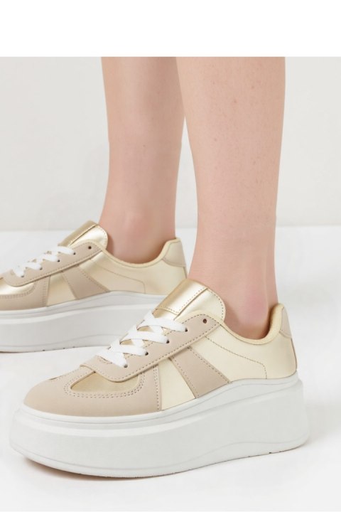 Damskie Sneakersy CITY CHIC GOLD - Inello Damskie Sneakersy CITY CHIC GOLD - Inello