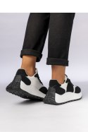 Damskie Sneakersy ? Czarny Biały RAVEN BLACK - Inello