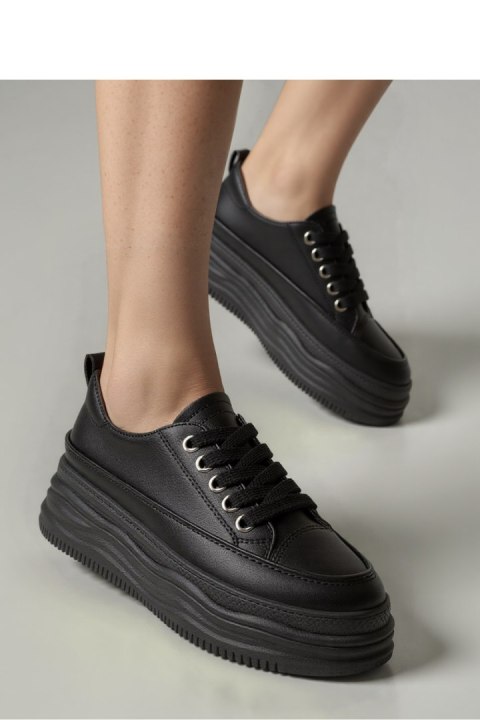 Damskie Sneakersy PLATFORMIA ? Black - Inello