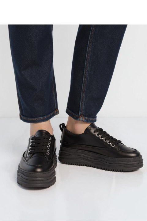 Damskie Sneakersy PLATFORMIA ? Black - Inello Damskie Sneakersy PLATFORMIA ? Black - Inello