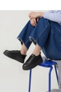 Damskie Sneakersy PLATFORMIA ? Black - Inello
