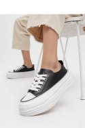 Damskie Sneakersy PLATFORMIA ? Black White - Inello