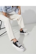 Damskie Sneakersy PLATFORMIA ? Black White - Inello