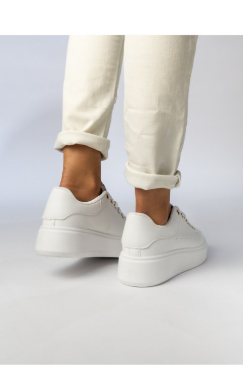 Damskie Sneakersy SAVANNAH WHITE/LEOPARD - Inello Damskie Sneakersy SAVANNAH WHITE/LEOPARD - Inello