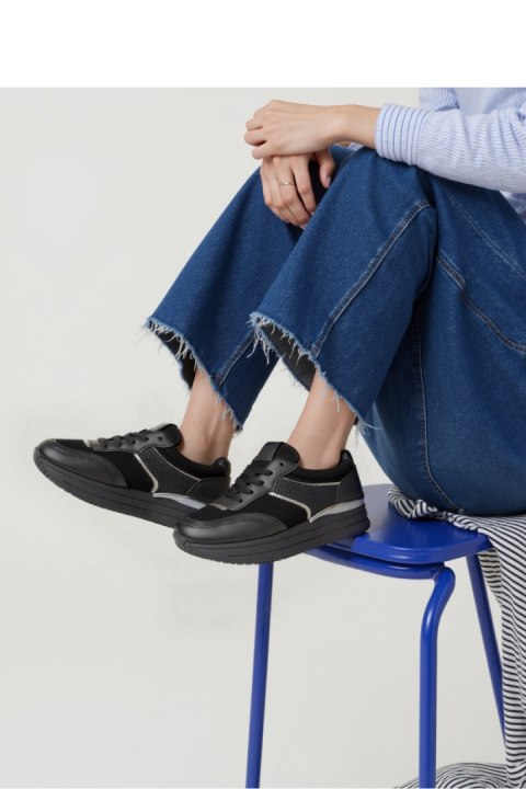 Damskie Sneakersy VELMIA BLACK - Inello Damskie Sneakersy VELMIA BLACK - Inello