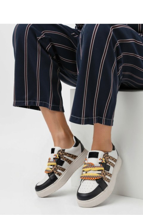 Damskie Sneakersy WEAVEX WH/BLACK - Inello Damskie Sneakersy WEAVEX WH/BLACK - Inello