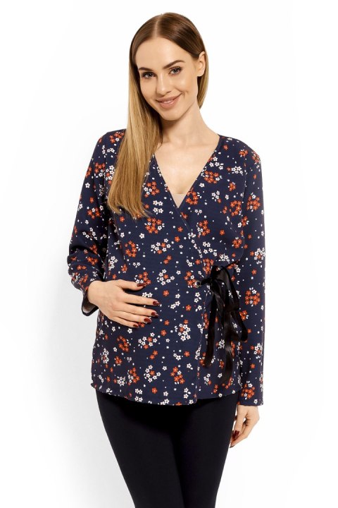 Bluzka Ciążowa Model 1626DC Flowers - PeeKaBoo Bluzka Ciążowa Model 1626DC Flowers - PeeKaBoo
