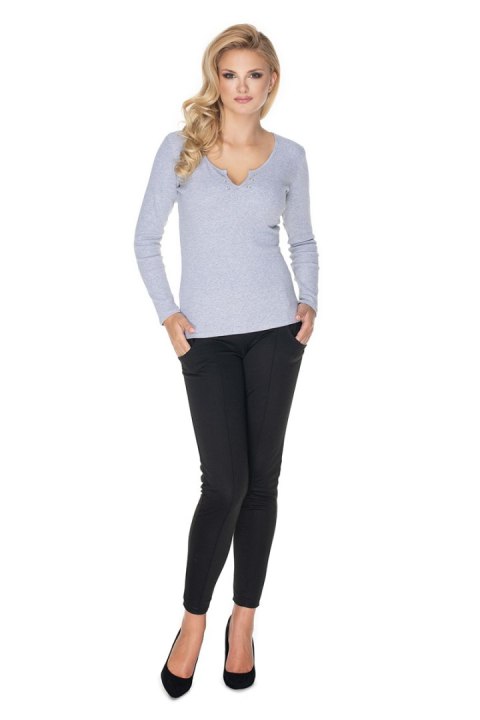 Bluzka Model 0163 Grey - PeeKaBoo Bluzka Model 0163 Grey - PeeKaBoo