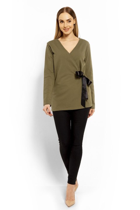 Bluzka Model 1626 Khaki - PeeKaBoo Bluzka Model 1626 Khaki - PeeKaBoo