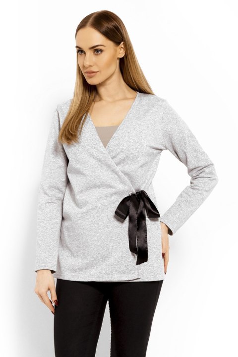 Bluzka Model 1626 Light Grey - PeeKaBoo Bluzka Model 1626 Light Grey - PeeKaBoo