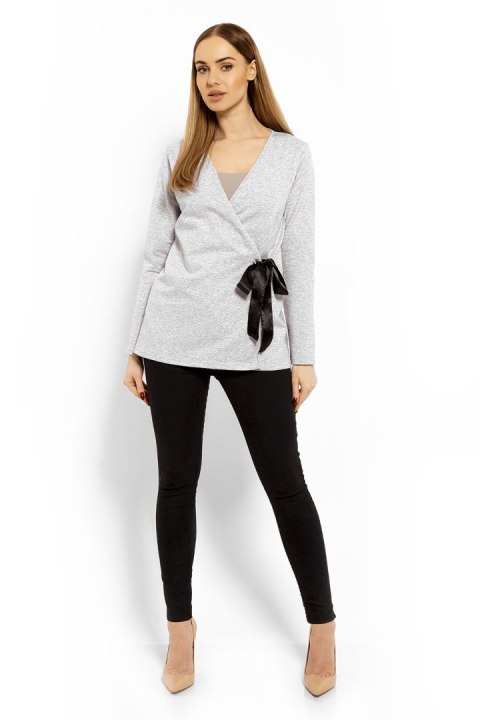 Bluzka Model 1626 Light Grey - PeeKaBoo Bluzka Model 1626 Light Grey - PeeKaBoo
