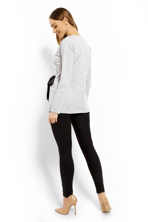 Bluzka Model 1626 Light Grey - PeeKaBoo Bluzka Model 1626 Light Grey - PeeKaBoo