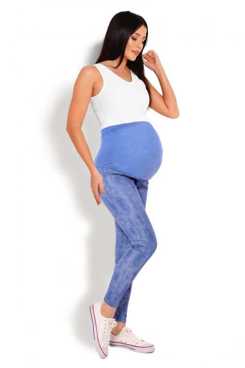 Legginsy Ciążowe Model 1684 Blue - PeeKaBoo Legginsy Ciążowe Model 1684 Blue - PeeKaBoo