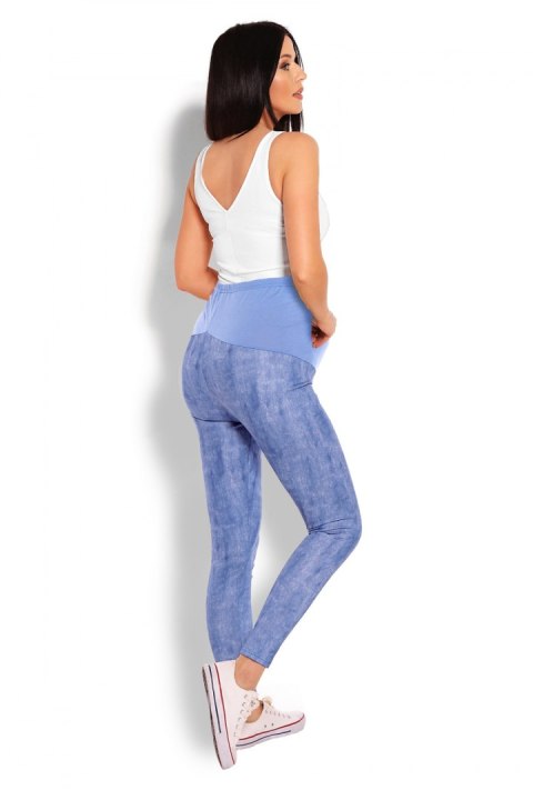 Legginsy Ciążowe Model 1684 Blue - PeeKaBoo Legginsy Ciążowe Model 1684 Blue - PeeKaBoo