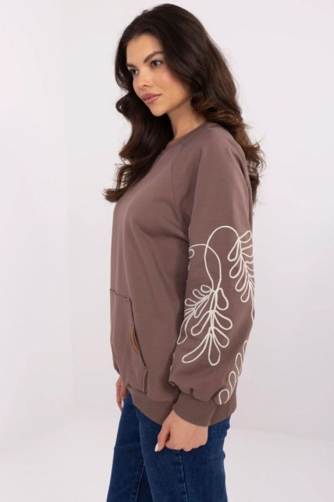 Bluza Damska Model RV-BL-9972.10X Dark Brown - Relevance Bluza Damska Model RV-BL-9972.10X Dark Brown - Relevance