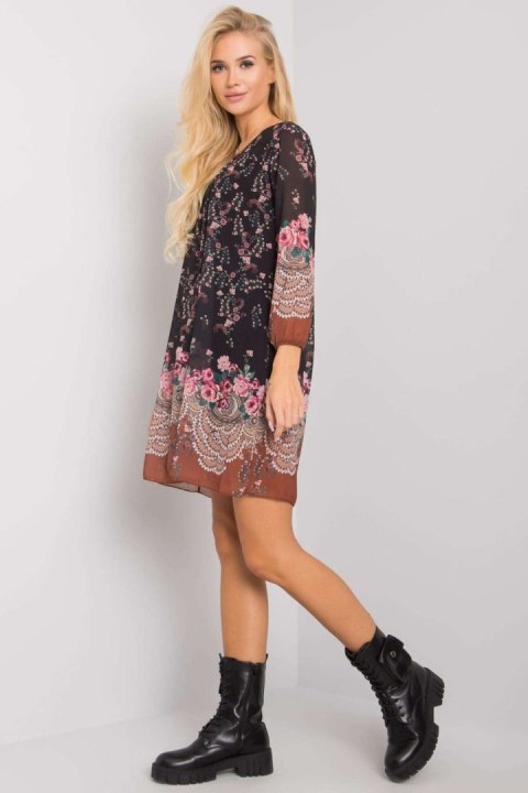 Sukienka Model TW-SK-BI-2667-1.72P Black/Beige - Och Bella Sukienka Model TW-SK-BI-2667-1.72P Black/Beige - Och Bella