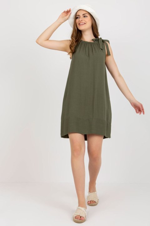Sukienka Model TW-SK-BI-89923.29 Khaki - Och Bella Sukienka Model TW-SK-BI-89923.29 Khaki - Och Bella