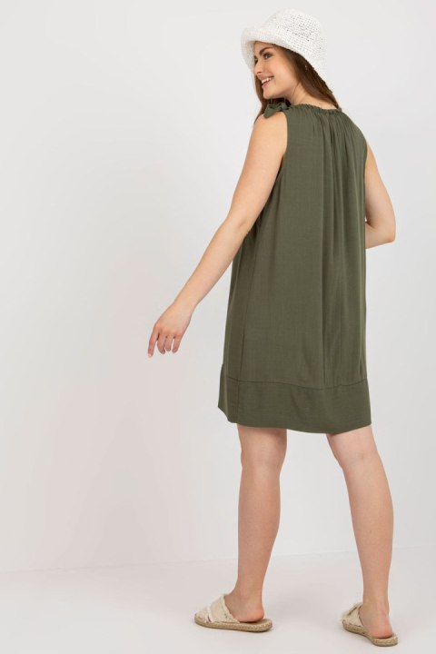 Sukienka Model TW-SK-BI-89923.29 Khaki - Och Bella Sukienka Model TW-SK-BI-89923.29 Khaki - Och Bella