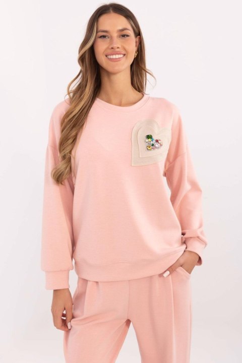 Bluza Damska Model DHJ-BL-20322.72 Brzoskwinia - Italy Moda Bluza Damska Model DHJ-BL-20322.72 Brzoskwinia - Italy Moda