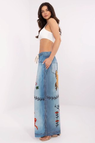 Spodnie Damskie Model DHJ-SP-19183-9.54 Blue - Italy Moda