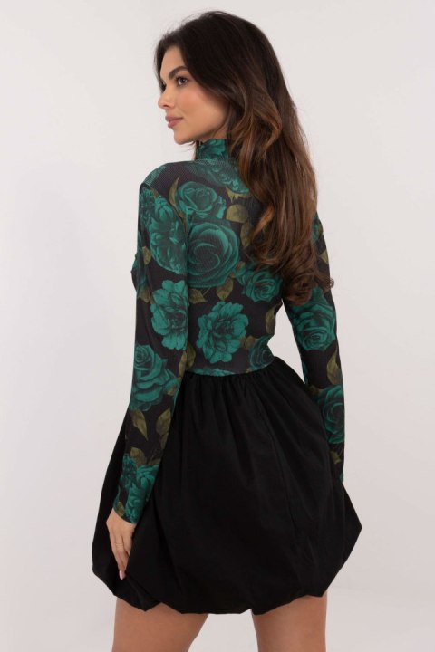 Sukienka Model DHJ-SK-19959.35 Black/Green - Italy Moda Sukienka Model DHJ-SK-19959.35 Black/Green - Italy Moda