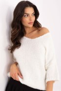 Sweter Damski Model MI-SW-2103.07 Ecru - Italy Moda