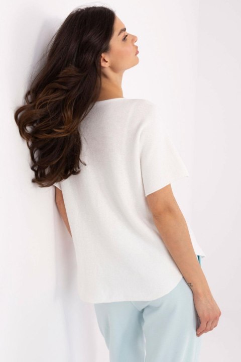Sweter Damski Model MO-SW-0703.63 Ecru - Italy Moda Sweter Damski Model MO-SW-0703.63 Ecru - Italy Moda