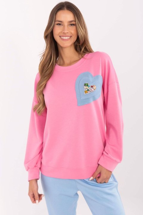 Bluza Damska Model DHJ-BL-20322.72 Pink - Italy Moda Bluza Damska Model DHJ-BL-20322.72 Pink - Italy Moda