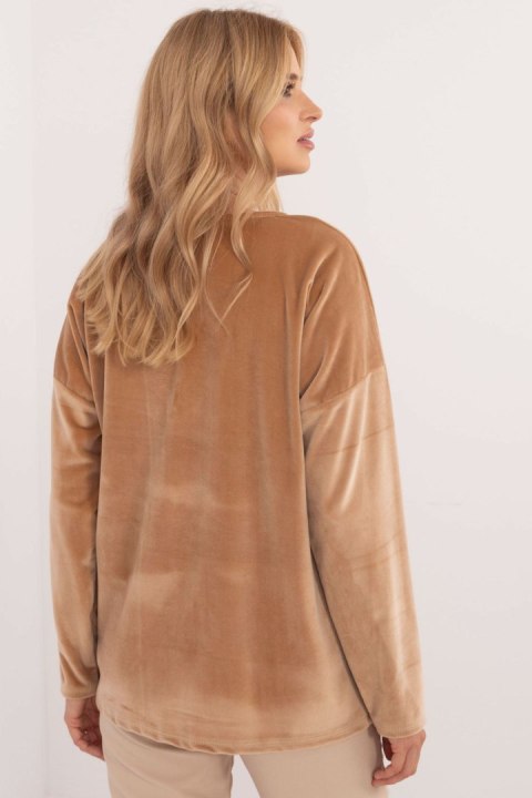 Bluzka Model DHJ-BZ-19916.03P Camel - Italy Moda Bluzka Model DHJ-BZ-19916.03P Camel - Italy Moda