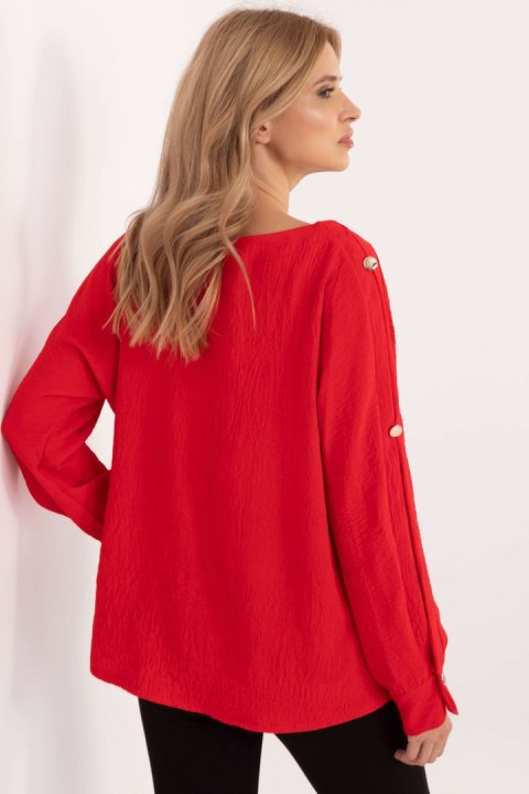 Bluzka Model MI-BZ-98684.89 Red - Italy Moda Bluzka Model MI-BZ-98684.89 Red - Italy Moda