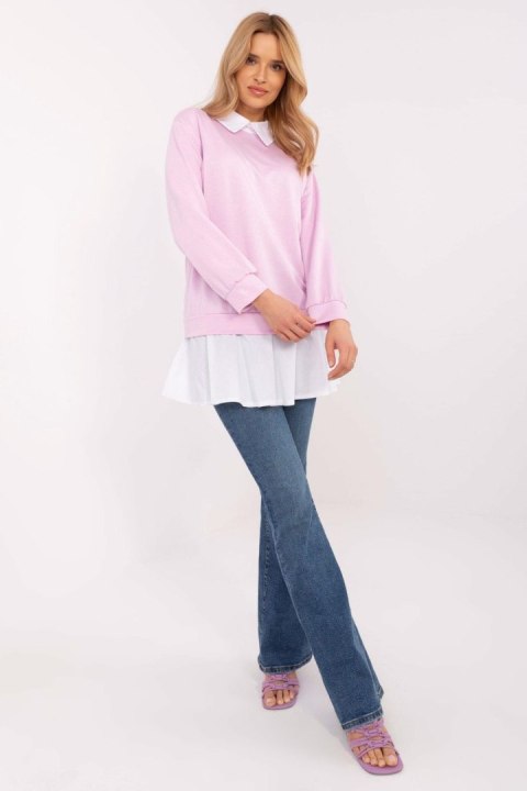 Bluzka Model MI-BZ-A5997.49 Light Violet - Italy Moda Bluzka Model MI-BZ-A5997.49 Light Violet - Italy Moda