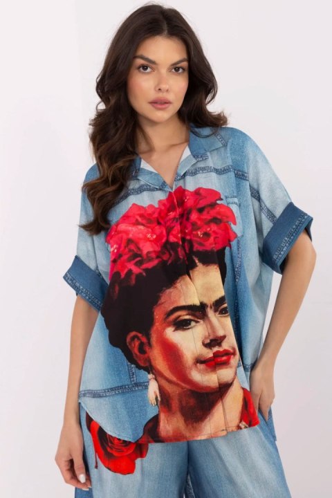 Koszula Damska Model DHJ-KS-19007-5.87 Blue - Italy Moda